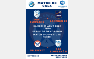 ANNULE CAUSE SECHERESSE MATCH DE GALA PLOUZANE - LANNION