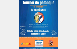 Tournoi de pétanque en association avec les sapeurs pompiers